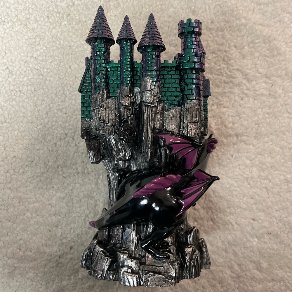 Bath & Body Works Disney Villains Maleficent Purple Dragon Castle Candle Holder - Picture 10 of 12
